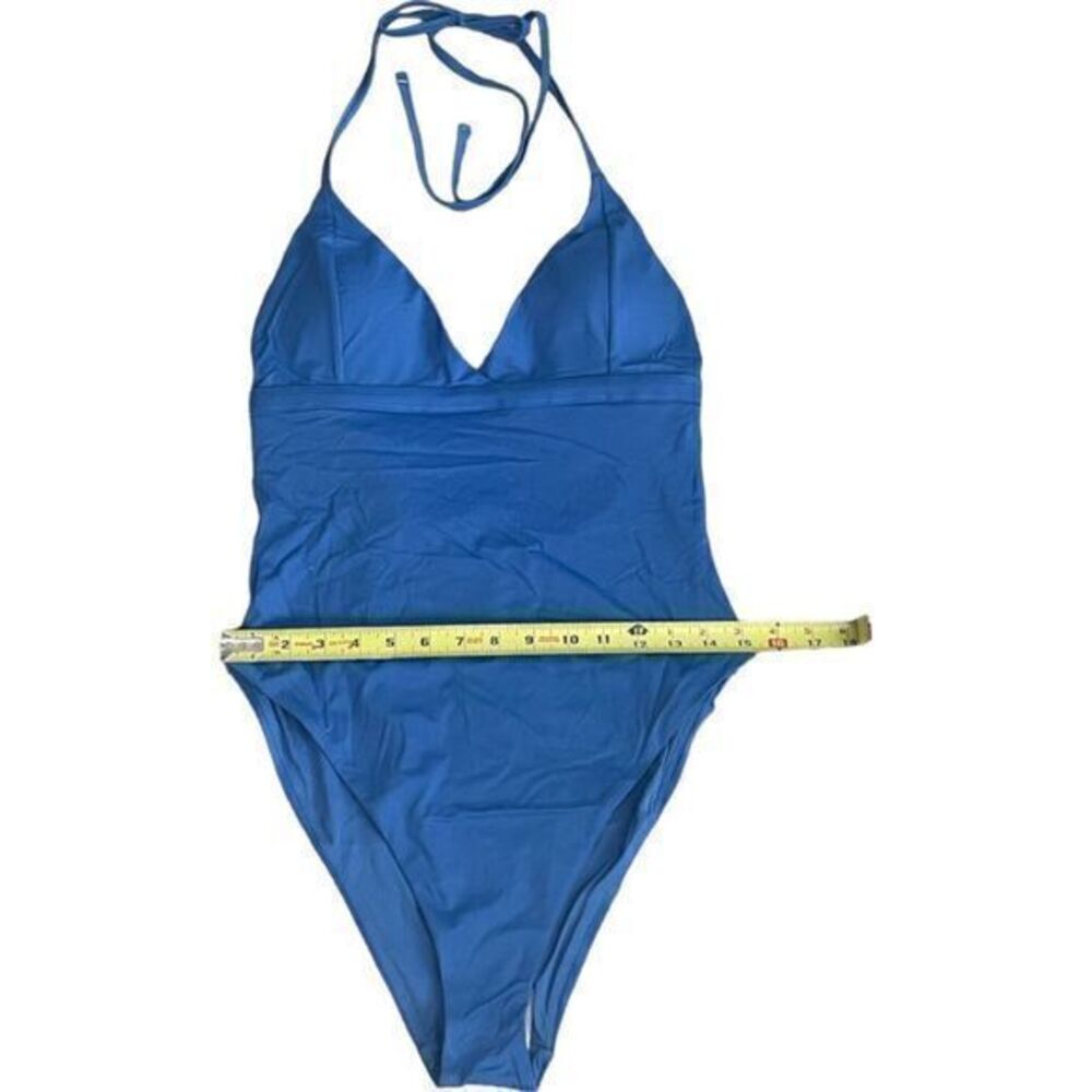 Andie Swim The Lagos One Piece Swimsuit Halter Tie Neck Horizon‎ Blue Size XL - Picture 9 of 14